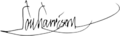 Lou Harrison signature