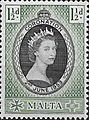 Malta-Queen-Elizabeth-II-Coronation-Stamp-1953