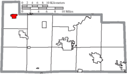 Location of Woodville in Sandusky County