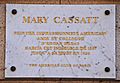 Mary Cassatt plaque - 10, rue de Marignan, Paris 8