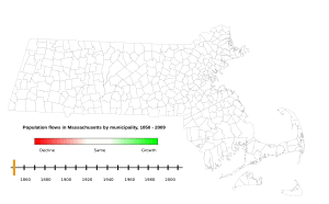 Massachusetts municipal population flows