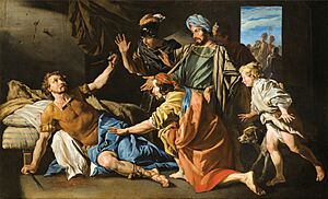 Matthias Stom - The death of Brutus