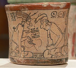 Maya Codex-Style Vessel with two scenes 3 Kimbell