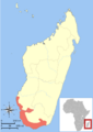 Microcebus griseorufus range map
