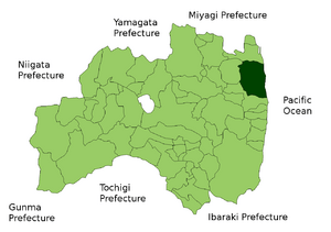 Location of Minamisōma in Fukushima