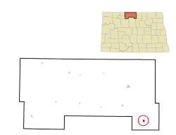 Location of Willow City, North Dakota