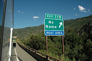 Sign at Exit 119 of Interstate 70
