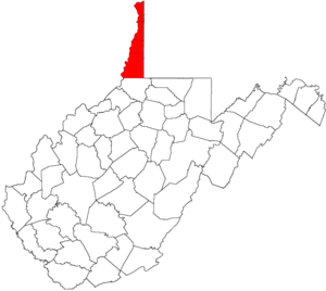 Map of counties in the Northern Panhandle