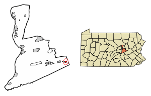 Location of Mount Carmel in Northumberland County, Pennsylvania.