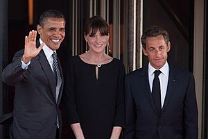 Obama Sarkozy and Carla
