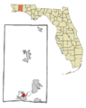 Okaloosa County Florida Incorporated and Unincorporated areas Ocean City Highlighted
