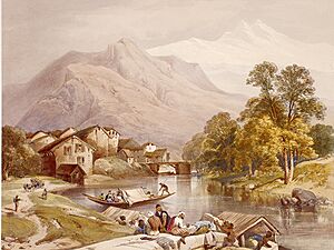 Plate 21. Bij-Beara, between Islamabad and the city of Kashmir - Part 2. Recollections of India (FIRST EDITION) 5588 021 (cropped)
