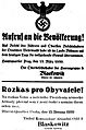 Poster Protektorát - Rozkas pro obyvatele 1939 (01)