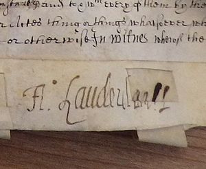 Signature of Anne Lauderdale, Countess of Lauderdale (National Library of Scotland)