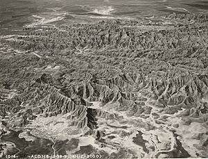 South Dakota - Sylvan Lake through Bad Lands - NARA - 68148952 (cropped)
