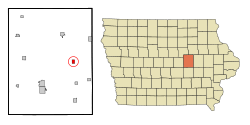 Location of Clutier, Iowa