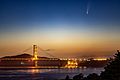 The Golden Gate Bridge and Comet C2020 F3 NEOWISE and
