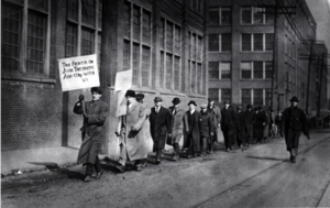 The Lawrence textile strike begins 1912