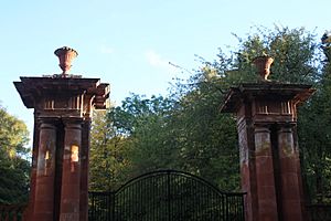 The western gate-posts, Yester House
