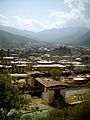 Thimphu city in the valley