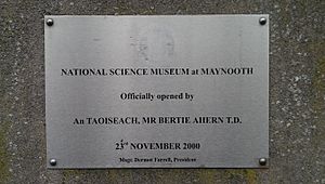 Title plaque for the National Science Museum in Maynooth, Ireland.jpg