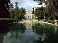 Tivoli, Villa d'Este, Querachse mit Neptunbrunnen und Wasserorgel 1
