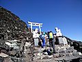 Torii near the summit of mount Fuji 2015