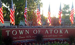 Town of Atoka Sign, Atoka, Tennessee.JPG
