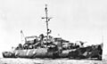 USS Scribner (APD-122) off Boston, Massachusetts (USA), on 20 October 1944 (BS 76150)