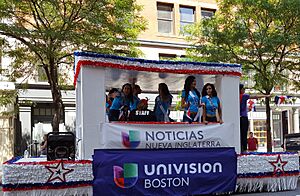 Univision Parade Float in Boston