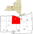 Wayne County New York incorporated and unincorporated areas Sodus highlighted