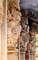 Yali pillars1 in Aghoreshwara Temple in Ikkeri