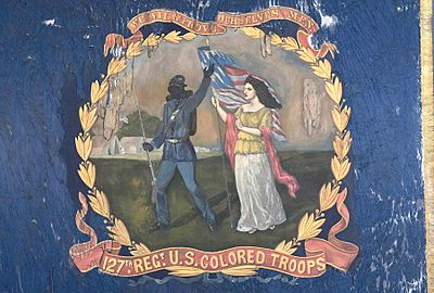 1864 battle flag, 127th Regiment U.S. Colored Troops by David Bustill Bowser