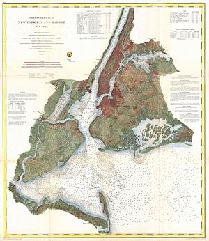 1866 U.S. Coast Survey Nautical Chart of Map of New York City and Harbor - Geographicus - NewYorkCity3-uscs-1866