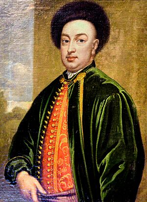 2014-06-11 KunstFestSpiele Herrenhausen, Besuch vom Freundeskreis Hannover, (128) Ludwig Maximilian Mehmet von Königstreu, Sir Godfrey Kneller