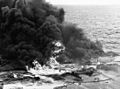Aircraft burning on USS Enterprise (CVN-65)