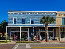 Vintage clothing store in Arcadia's main street