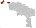 Arrondissement Mouscron Belgium Map