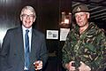 British Prime Minister John Major talks with Lieutenant General Michael Walker, Allied Command Europe Rapid Reaction Corps