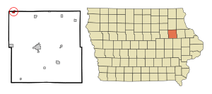 Location of Fairbank, Iowa