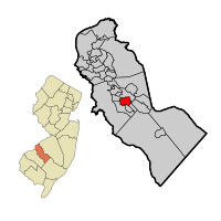 Clementon Borough highlighted in Camden County
