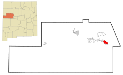 Location of Mesita, New Mexico