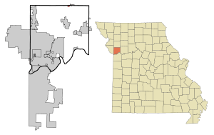 Clay County Missouri Incorporated and Unincorporated areas Holt Highlighted.svg