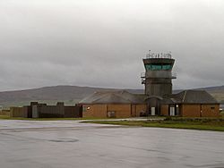 The control tower at former RAF Machrihanish in 2006