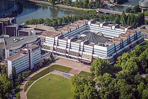 Council of Europe Palais de l'Europe aerial view