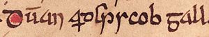 Dúnán (Oxford Bodleian Library MS Rawlinson B 489, folio 43v)