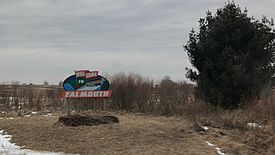 Welcome sign to Falmouth (February 2018)