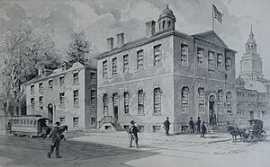 Fifth and Chestnut Streets and Philosophical Hall