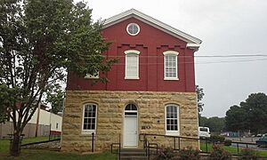 Front view of the jail