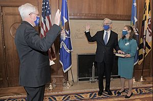 Garland being sworn in